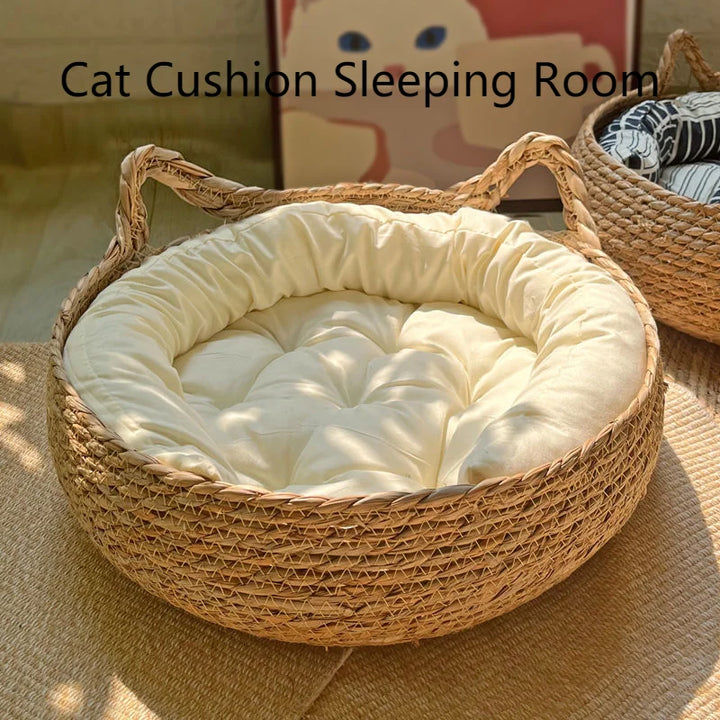 Cat bed, removable padding, fabric, sleeping house