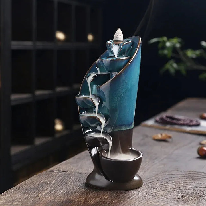 Ceramic Waterfall Incense Burner