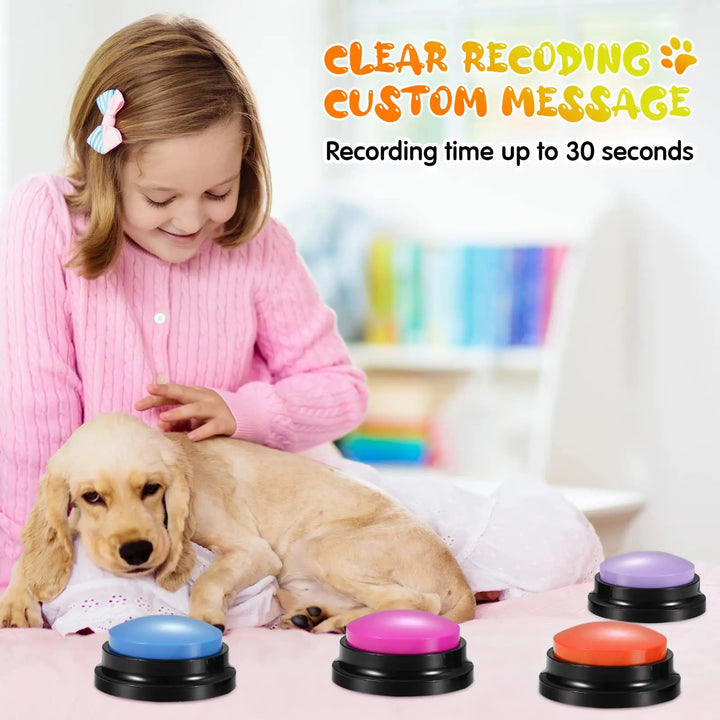 Dog Voice Recording Button, Dog Training Bell