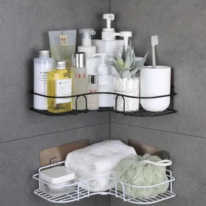 Bathroom corner shelf, shampoo holder