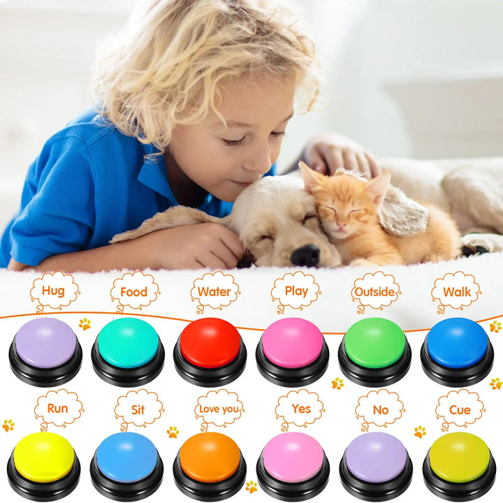 Dog Voice Recording Button, Dog Training Bell