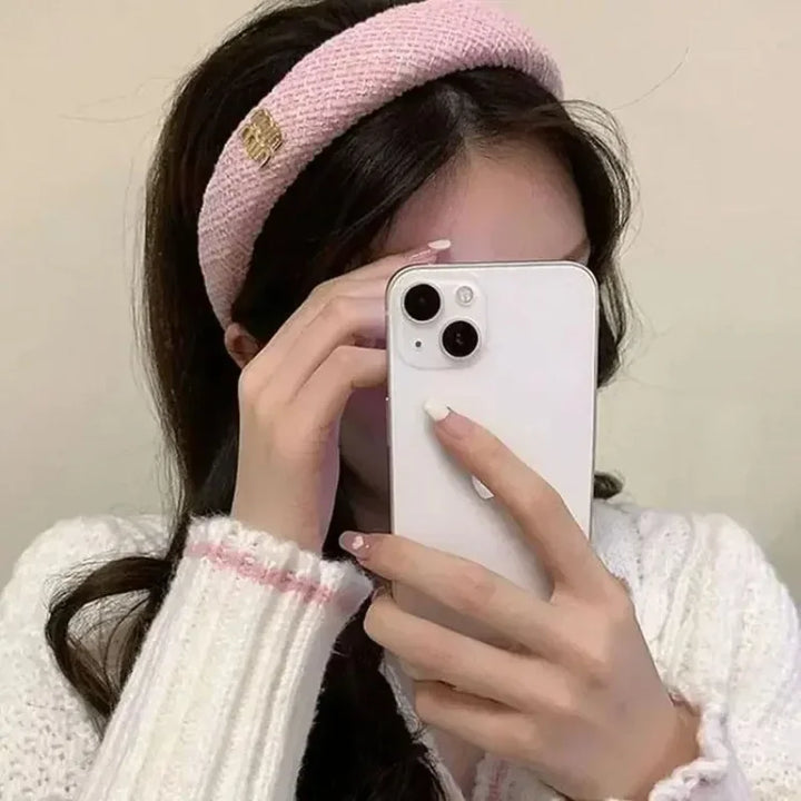 French style tweed headband for women