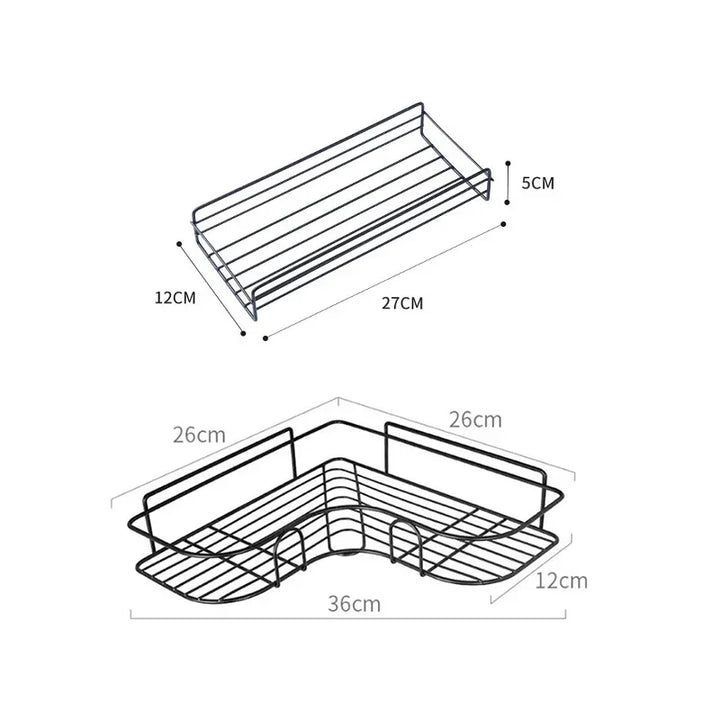 Bathroom corner shelf, shampoo holder