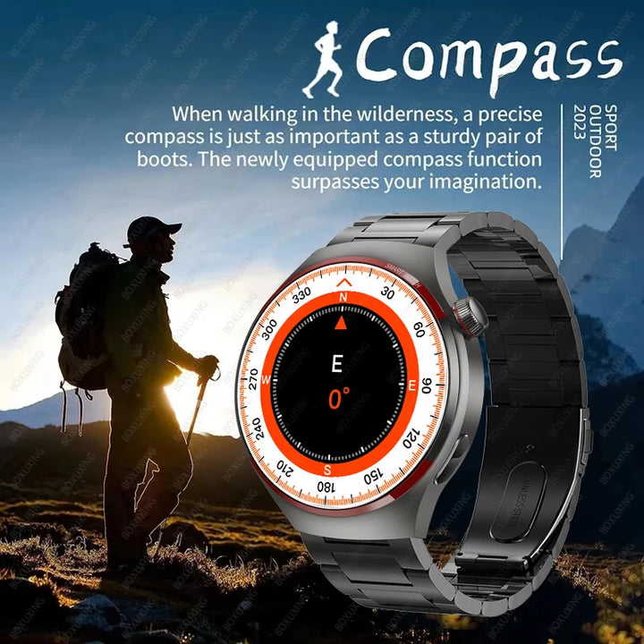 GT4 Pro GPS NFC Smart Watch AMOLED HD Screen Heart Rate Bluetooth Call IP68 Waterproof