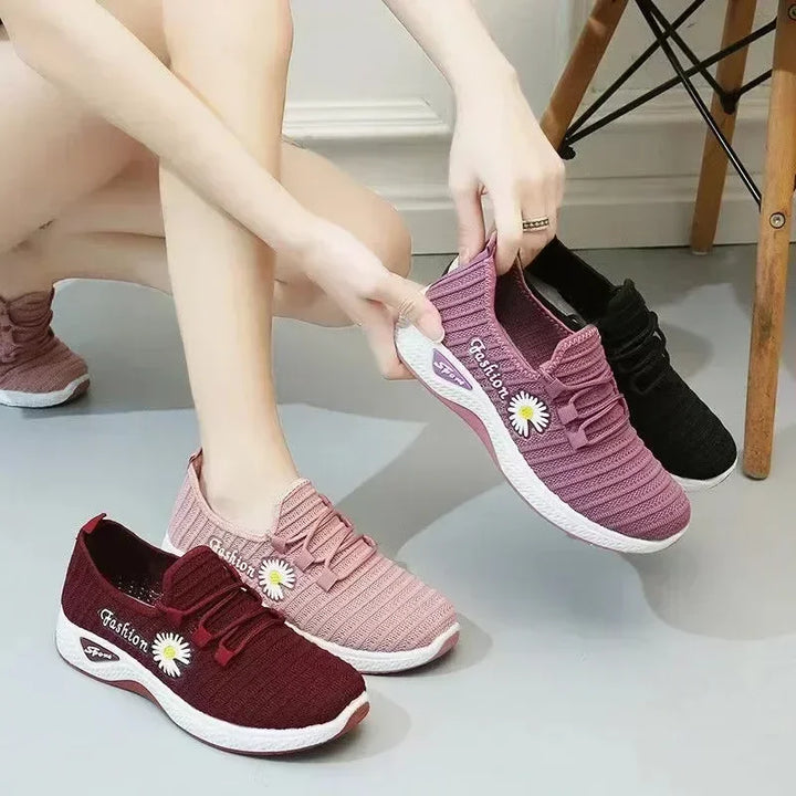 women's lightweight running shoes, mesh sneakers, comfortable soft sole sneakers