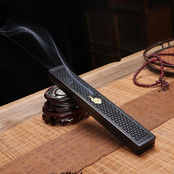 Chinese style black wooden incense holder