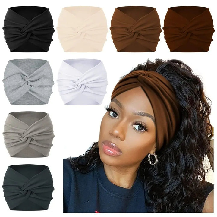 Twisted Hair Accessories, Turban Workout Bandana Head Wraps for Women