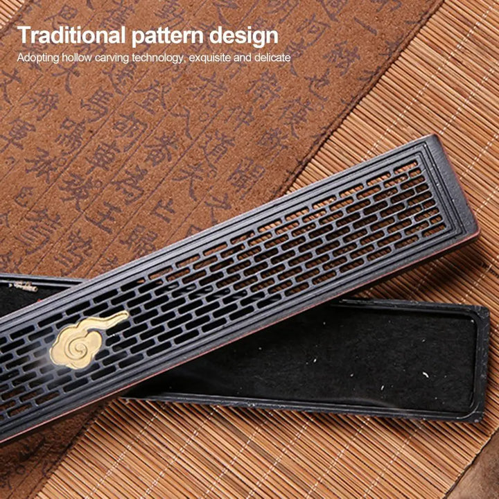 Chinese style black wooden incense holder