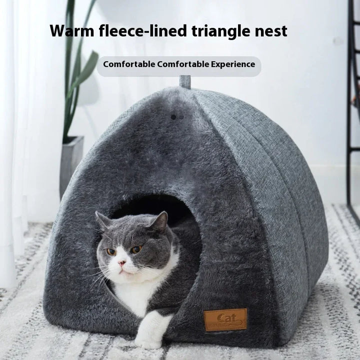 New triangular enclosed cat and dog nest cat house nest