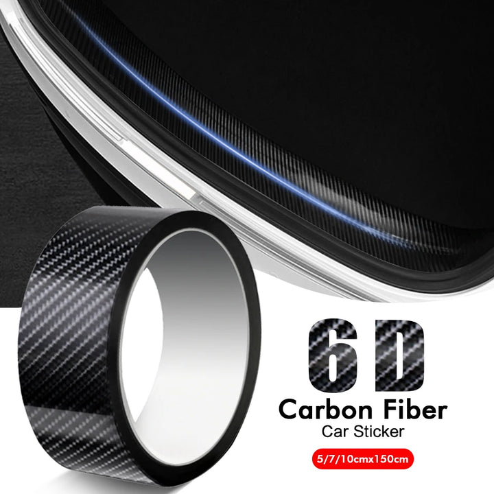 Black 6D Carbon Fiber Stickers for Doors and Windows, Home Decoration