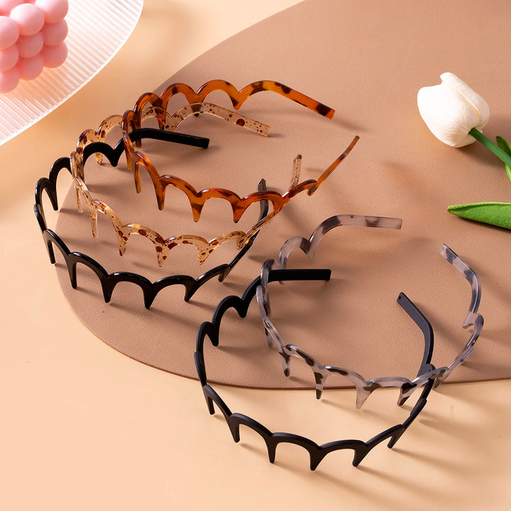 Korean Women Hair Comb Non-slip Plastic Headband