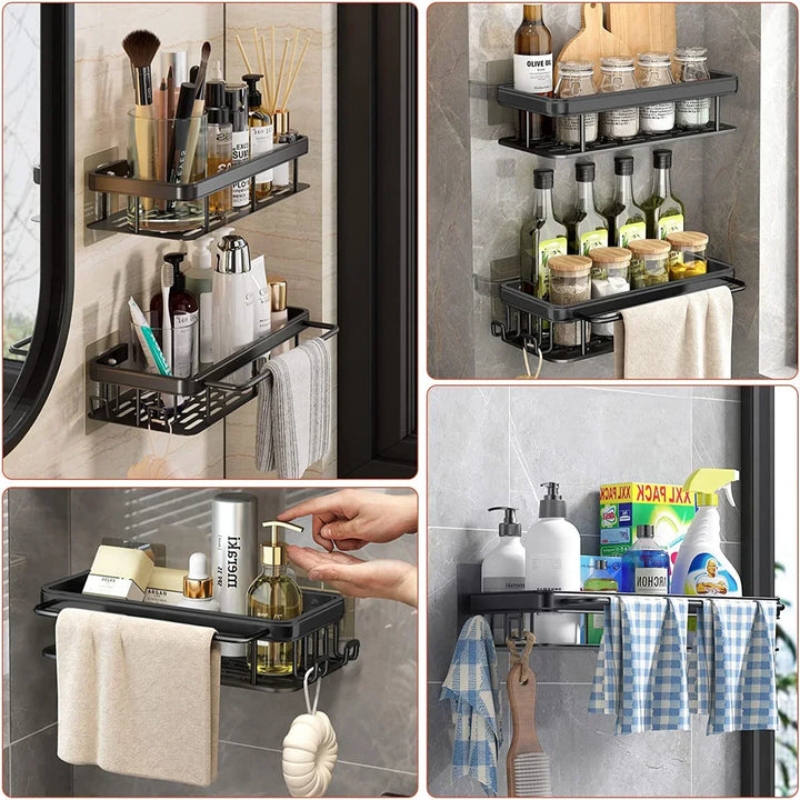 Bathroom Shelf Aluminum Alloy Shampoo Organizer