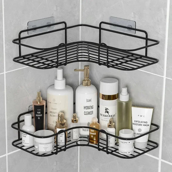 Bathroom corner shelf, shampoo holder