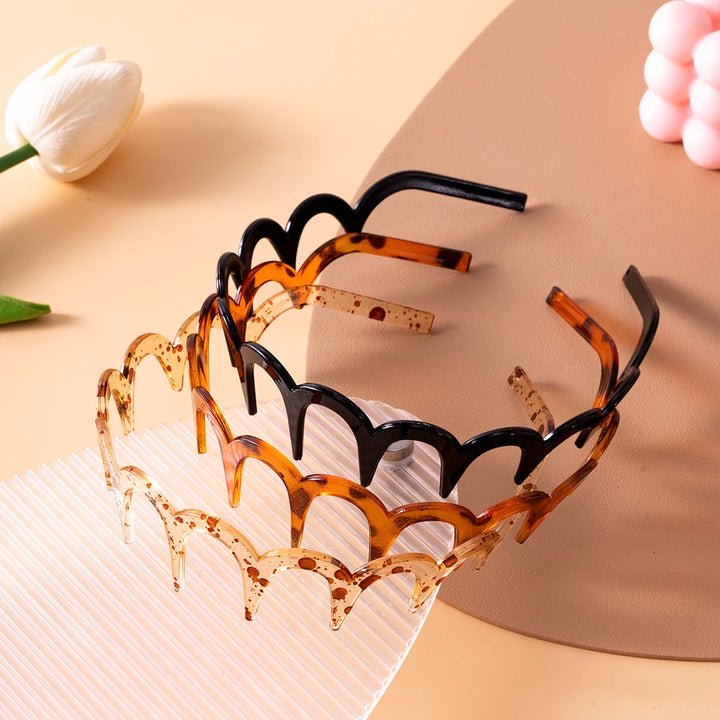 Korean Women Hair Comb Non-slip Plastic Headband