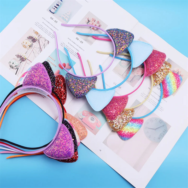 Glitter cat ears headband