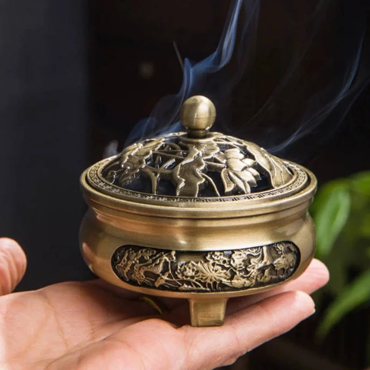 Copper Incense Burner Sculpture