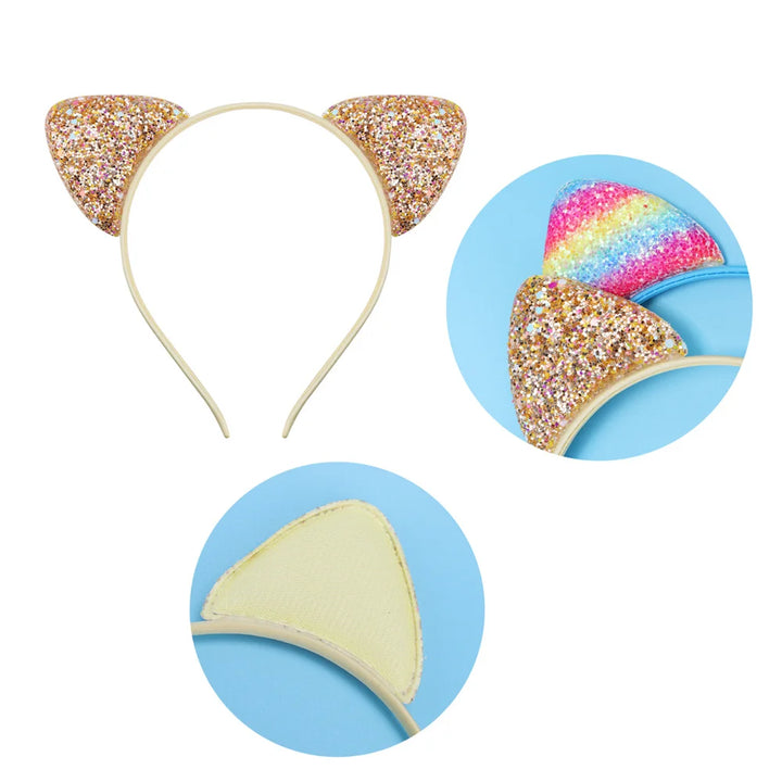 Glitter cat ears headband