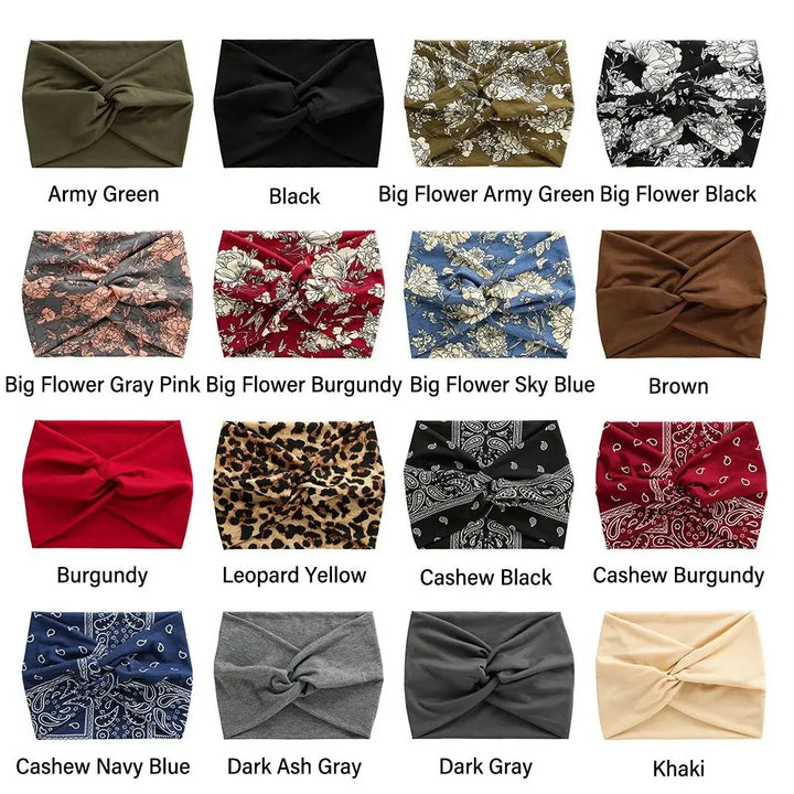 Twisted Hair Accessories, Turban Workout Bandana Head Wraps for Women