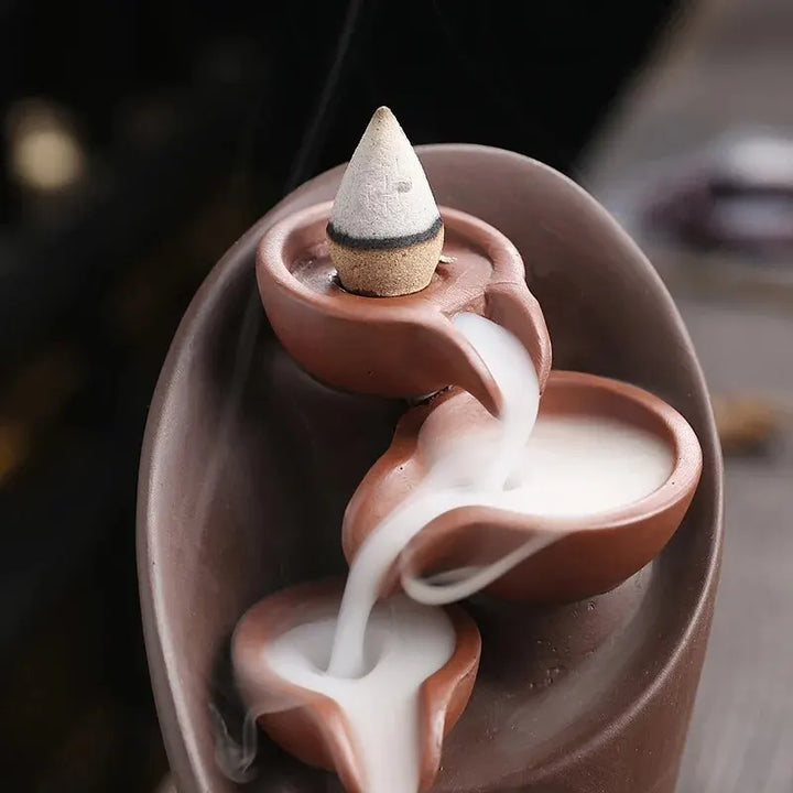 Ceramic Waterfall Incense Burner