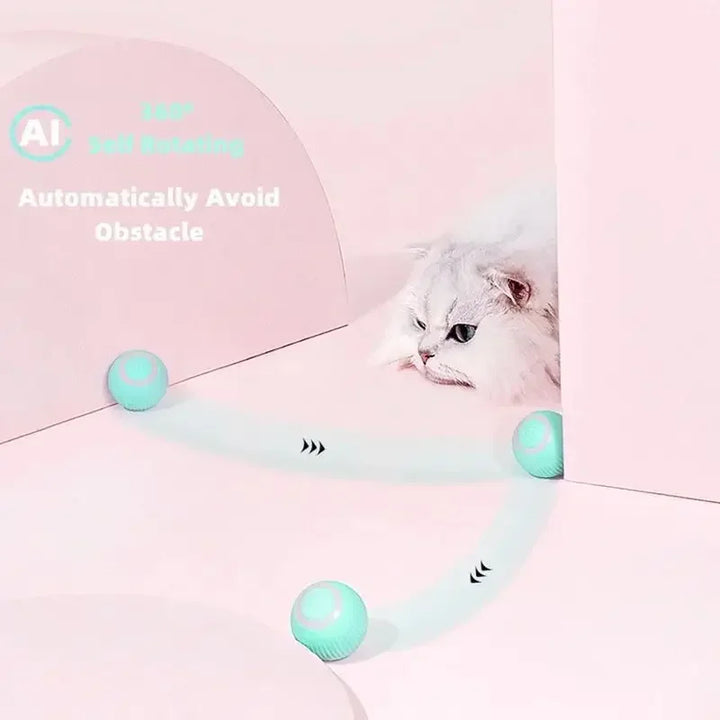 Smart Rolling Balls for Cats, Rechargeable Cat Toys.